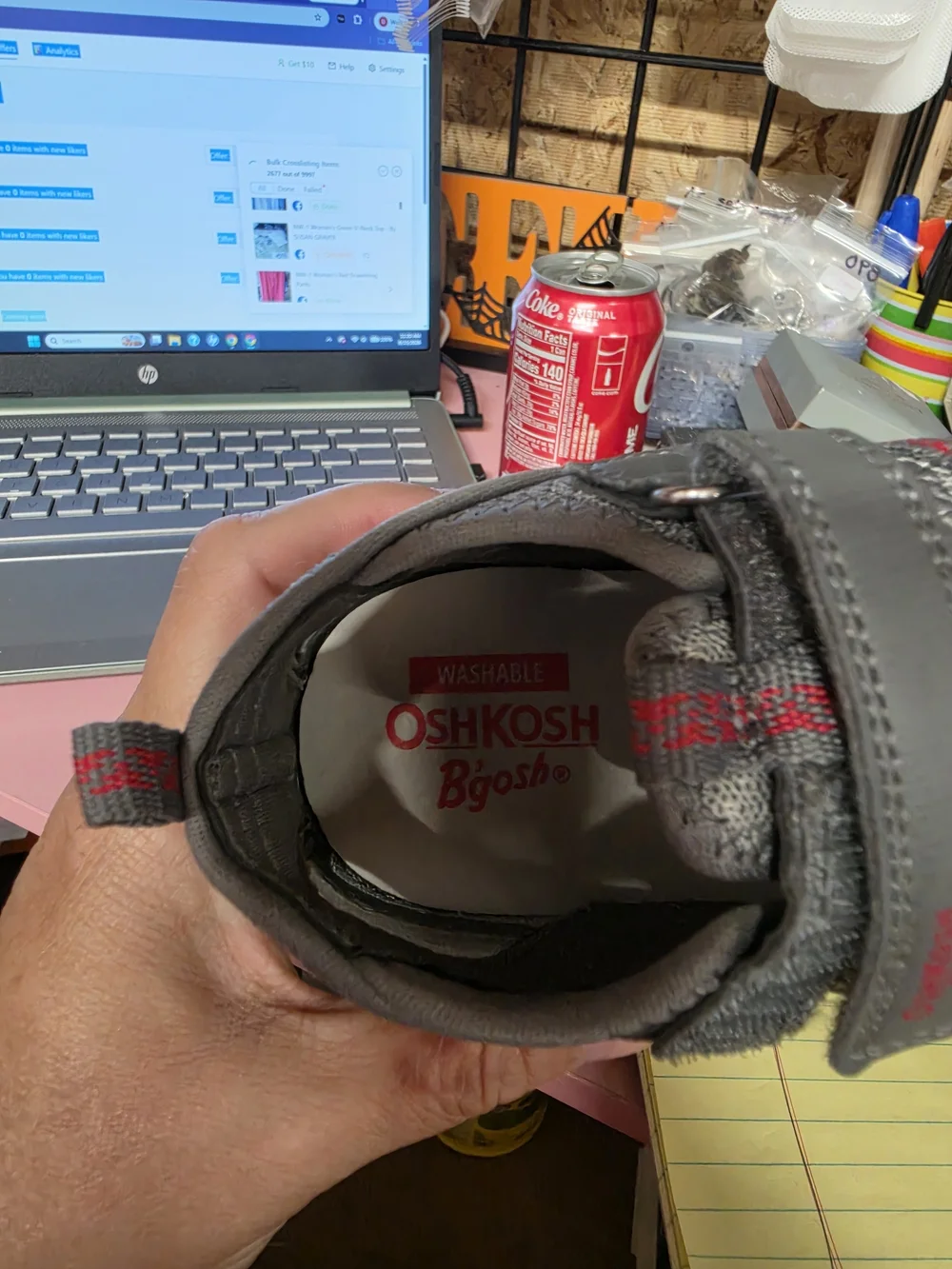 AT-1 OshKosh B'gosh Gray and Red Kids Active Sandals Size 9